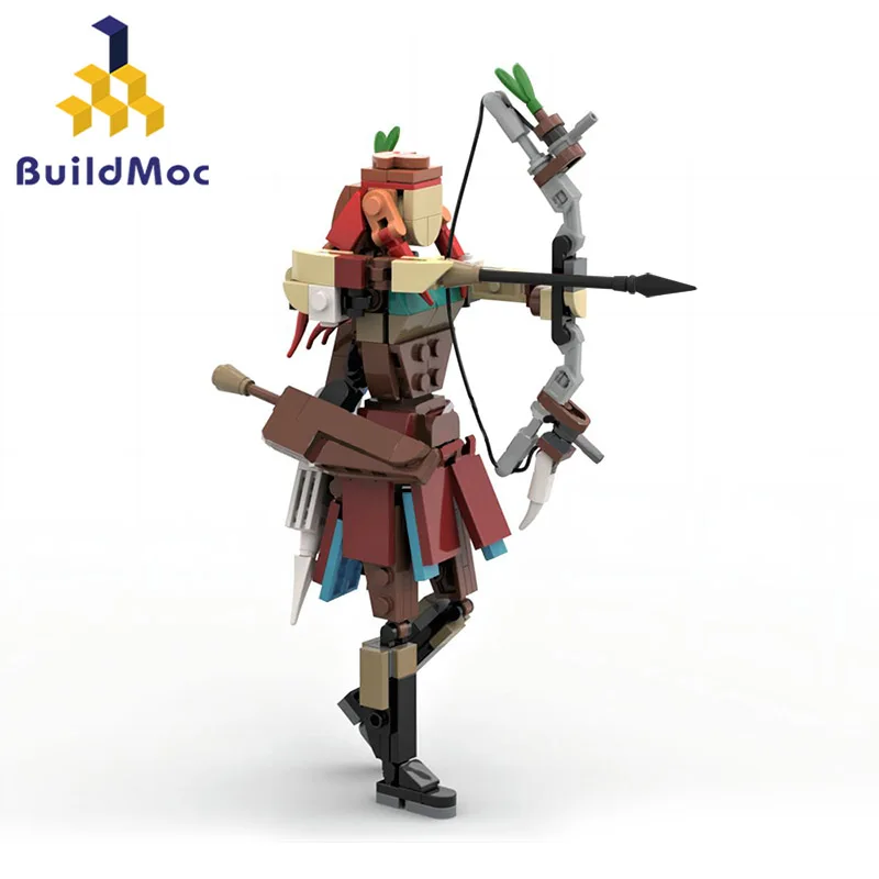 MOC Horizon Lik Grimiza Gradivni Blokovi Skup Nula Zora Figurice Cigle Model Brickheadz Prikaz Igračke Za Djecu Poklon Za Rođendan