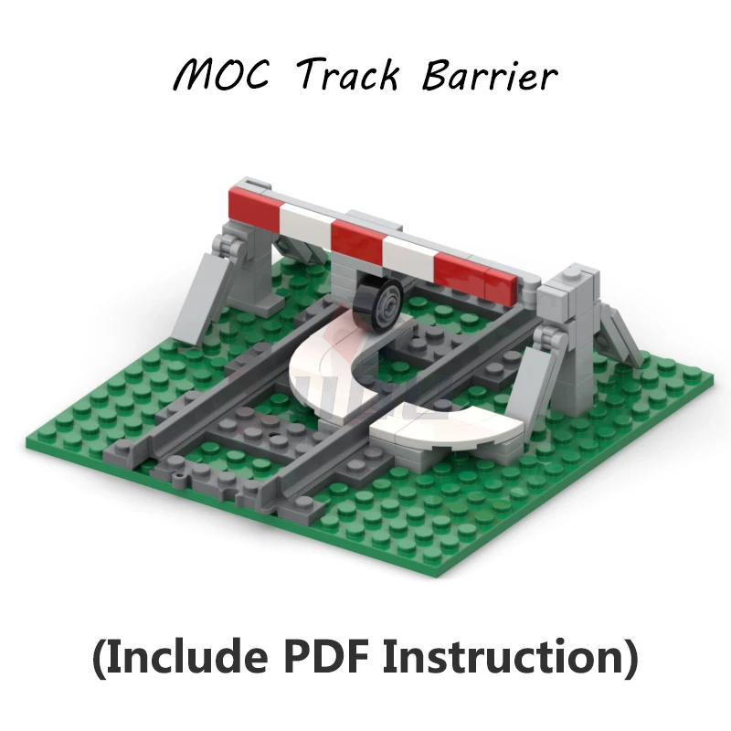 59 KOM. Željeznički Prometni Barijera Model MOC Gradivni Blokovi Kompatibilne 53401 Dogovor Gradski Vlak Željeznica Cigle Sklopnih Igračke