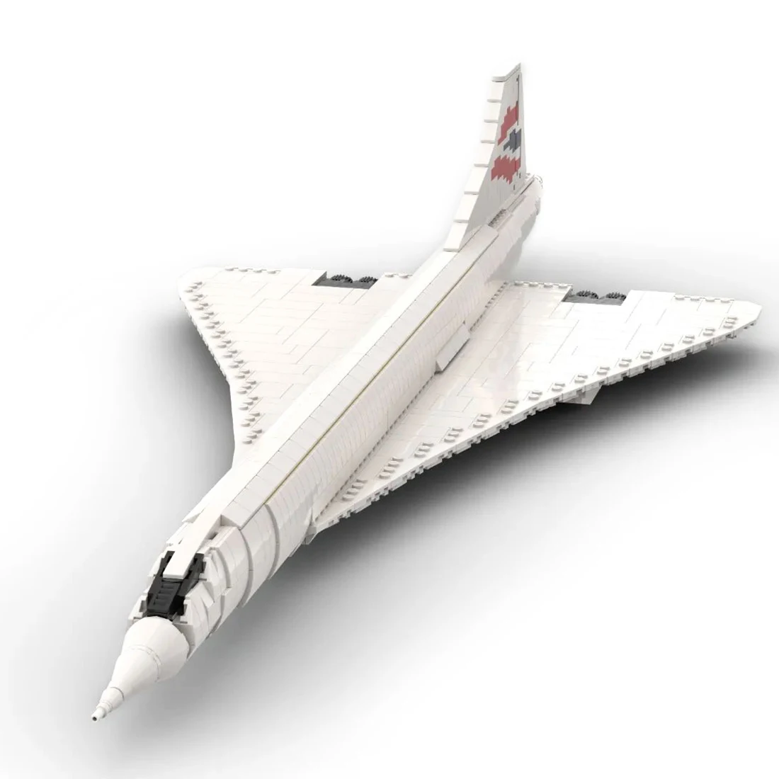 Ovlašteni MOC-100783 1468 kom./compl. Concorde velike blokove s finim česticama u obliku mlaza MOC Set - dizajniran Bru_bri_mocs