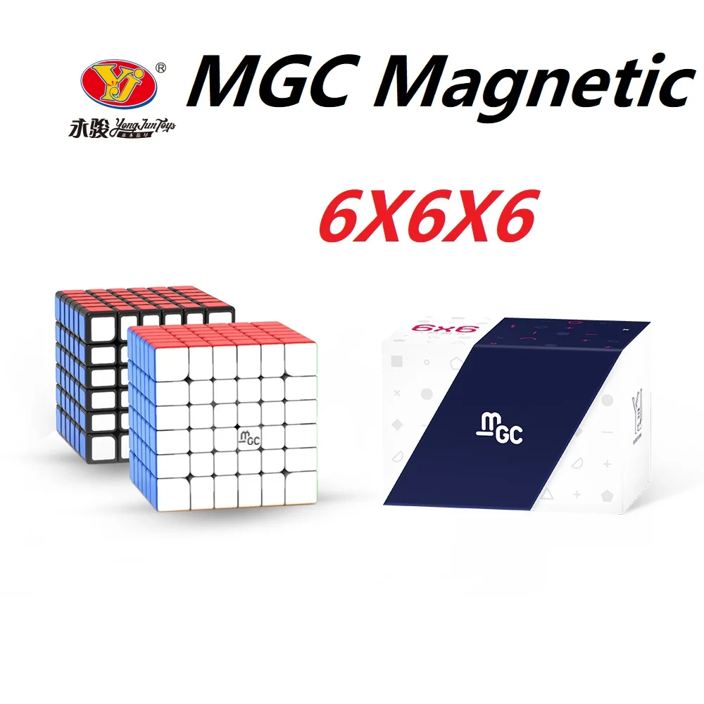 Originalni YJ MGC 6 Kocka 6x6 magnetski čarobna kocka yongjun MGC 6 magneta cubo magico zagonetka brzina kocke edukativne igračke za djecu