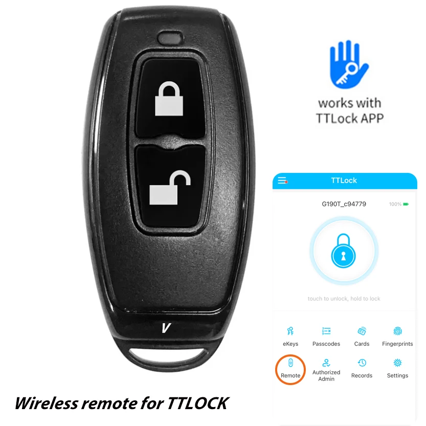 TTLOCK Bluetooth Daljinski Upravljač Bežični Odašiljač Za TTLOCK Vrata Dvorac Stroj za Kontrolu Pristupa