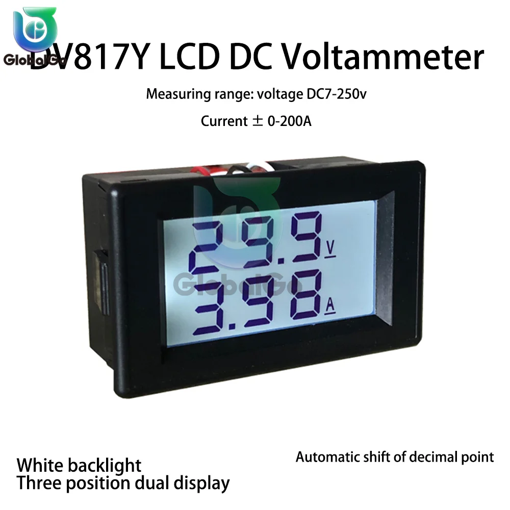 Mini Dual LED Digitalni Zaslon Voltmetar Ampermetar DC7-250V Mjerač Napona Struje Tester Detektor Mjerač Struje Traka Za vozila