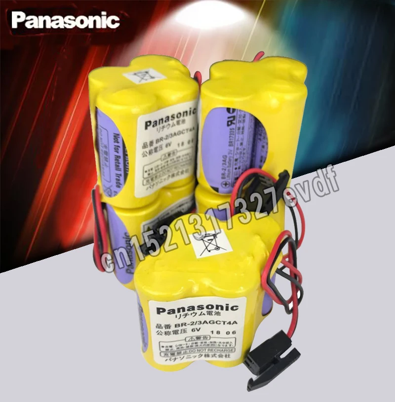 Panasonic Originalni 5 kom./lot BR-2/3AGCT4A 6 baterija PLC-BR-2/3AGCT4A litij-ionske baterije Crni pojas kuka nožica