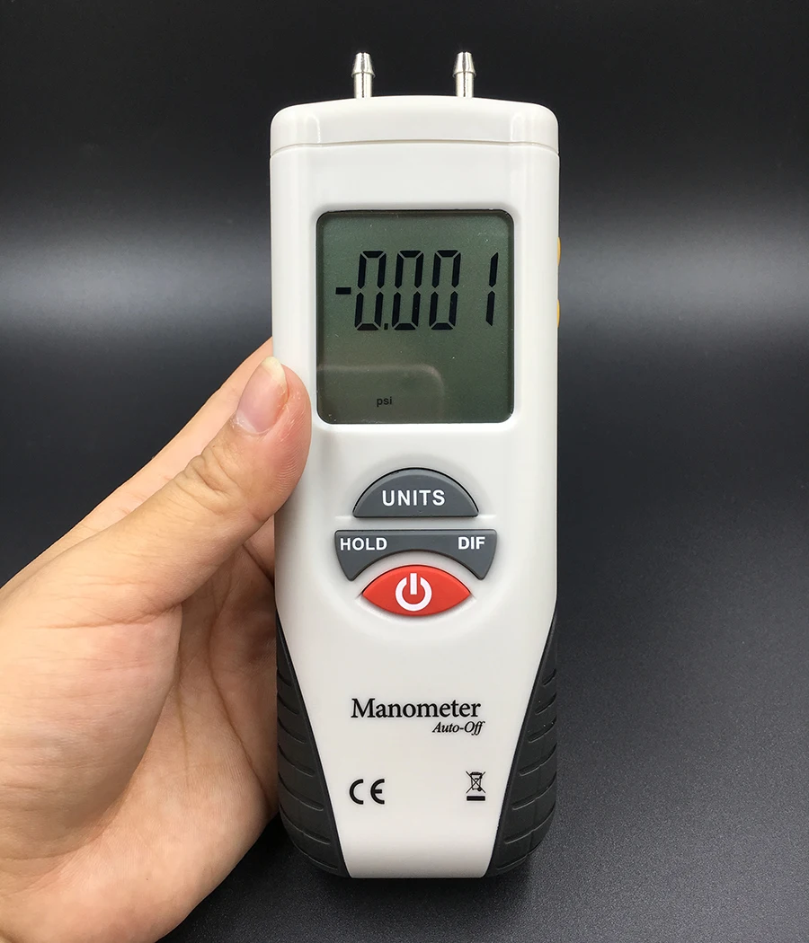 HT-1890 Digitalni Manometar Mjerač tlaka zraka Diferencijalni senzor tlaka zraka High-performance LCD zaslon 55H2O do + 55H2O Zadržavanje podataka