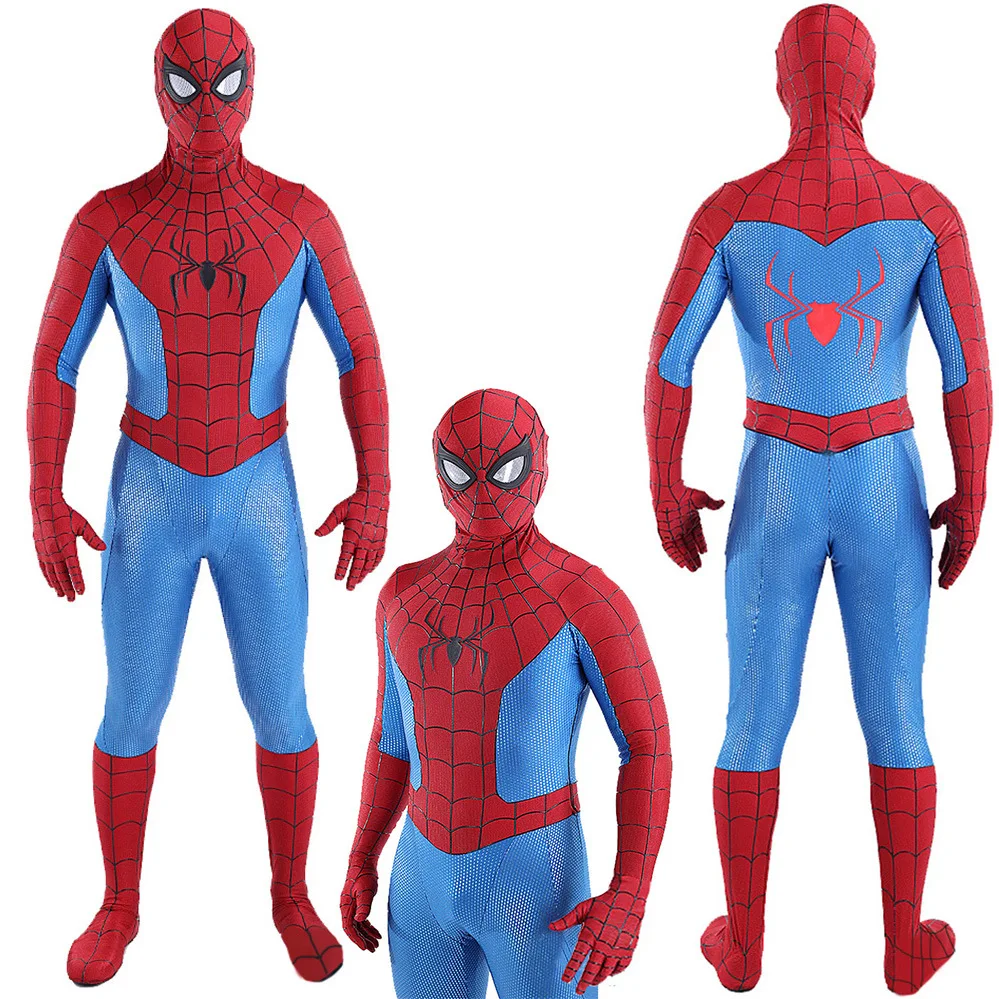 Marvel Plava Spider-Man Halloween Cosplay Odijelo Film Muškarci Seksualni Superheroj Spiderman Elastan Zantai Full Body Svečana Odjeća