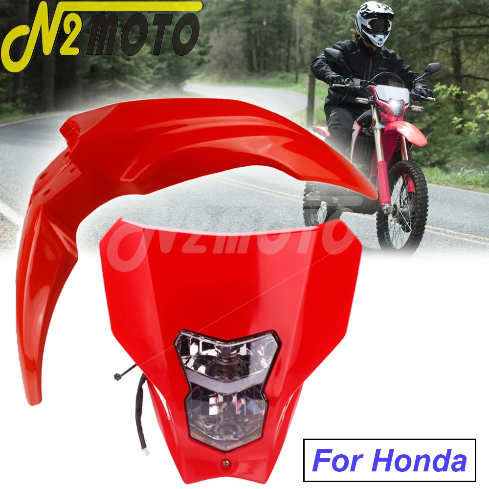Motocross E13 Vodootporan Nožica Svjetla Glavnog Svjetla Maska Prednje Krilo zaštitni lim Za Honda CRF 250 450 CRF450L CRF450XR 18-19 2020
