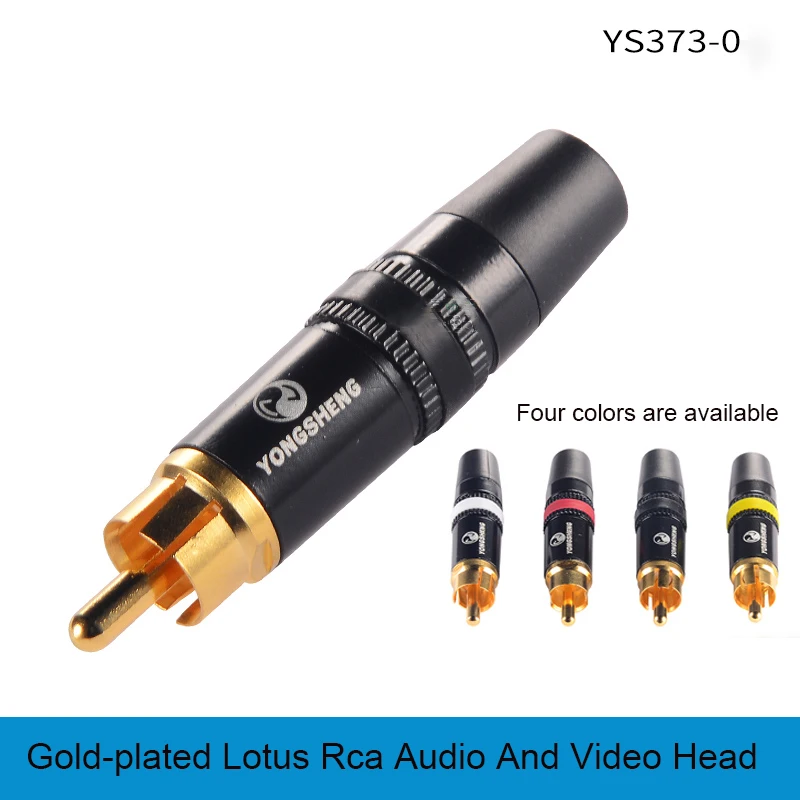 Pozlaćena YS373-0/2/4/9 Crna/Crvena/Žuta/Bijela Boja Prsten RCA Priključak Priključak Audio Video AV Priključak RCA Adapter