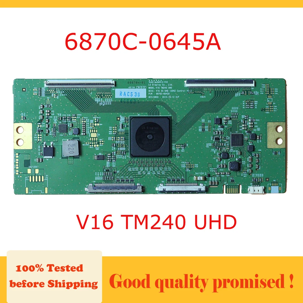 6870C-0645A V16 TM240 UHD V16 55 UHD 120 Hz Upravljanje V0.2 T CON Naknada 6870C 0645A V16TM240UHD 6870c0645a t-con naknade Originalna kartica