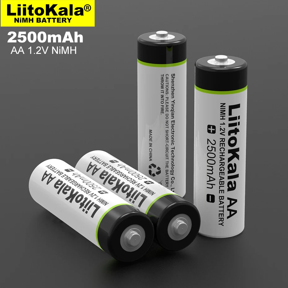 Liitokala 1,2 AA 2500 mah Ni-MH Punjiva Baterija za Temperaturnog Pištolj/daljinski upravljač/Miša/Igračke/zidne sati Baterije