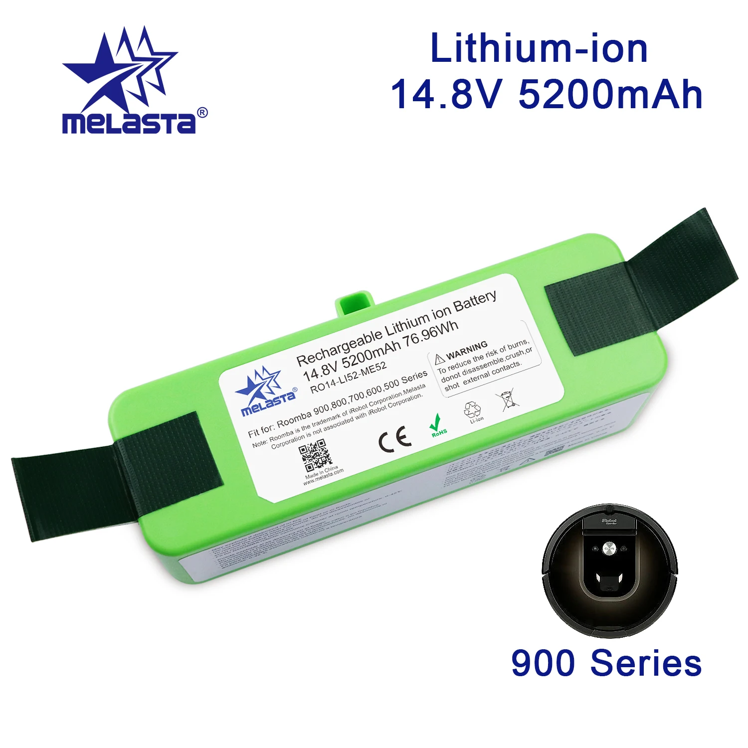 Litij-ionska baterija 5.2 Ah 14.8 V za usisivač iRobot Roomba serije 900 800 700 600 960 980 981 965 895 890 860 695 692 690 680 675