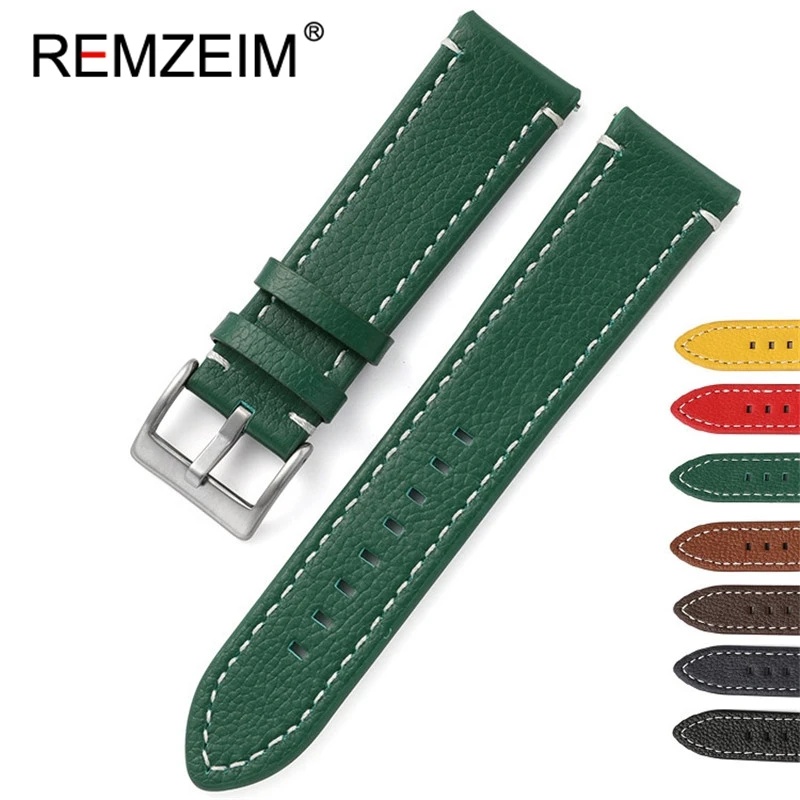 Быстросъемный Mat Remen od Prave Kože za Pametne Sati Smart Watch Remen za Samsung Galaxy Gear S3 18 mm 20 mm 22 mm 24 mm