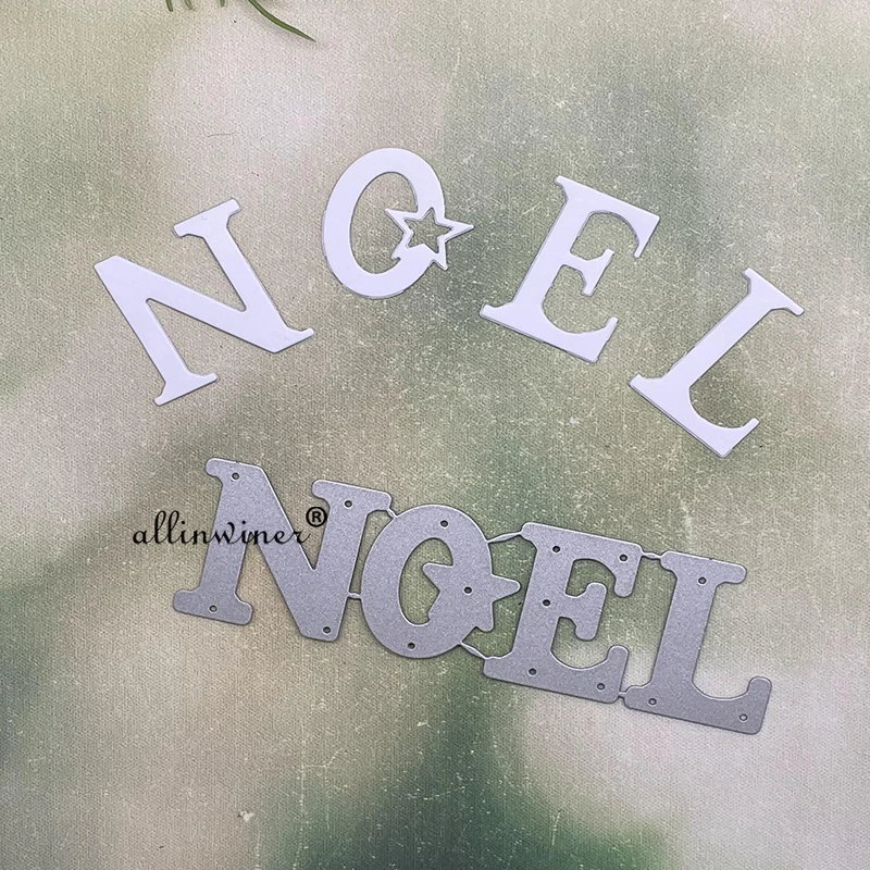 Noel pismo Rezanje Metala Umire Matrice Umrijeti za DIY Scrapbooking Album Papir Kartice Reljefni tisak