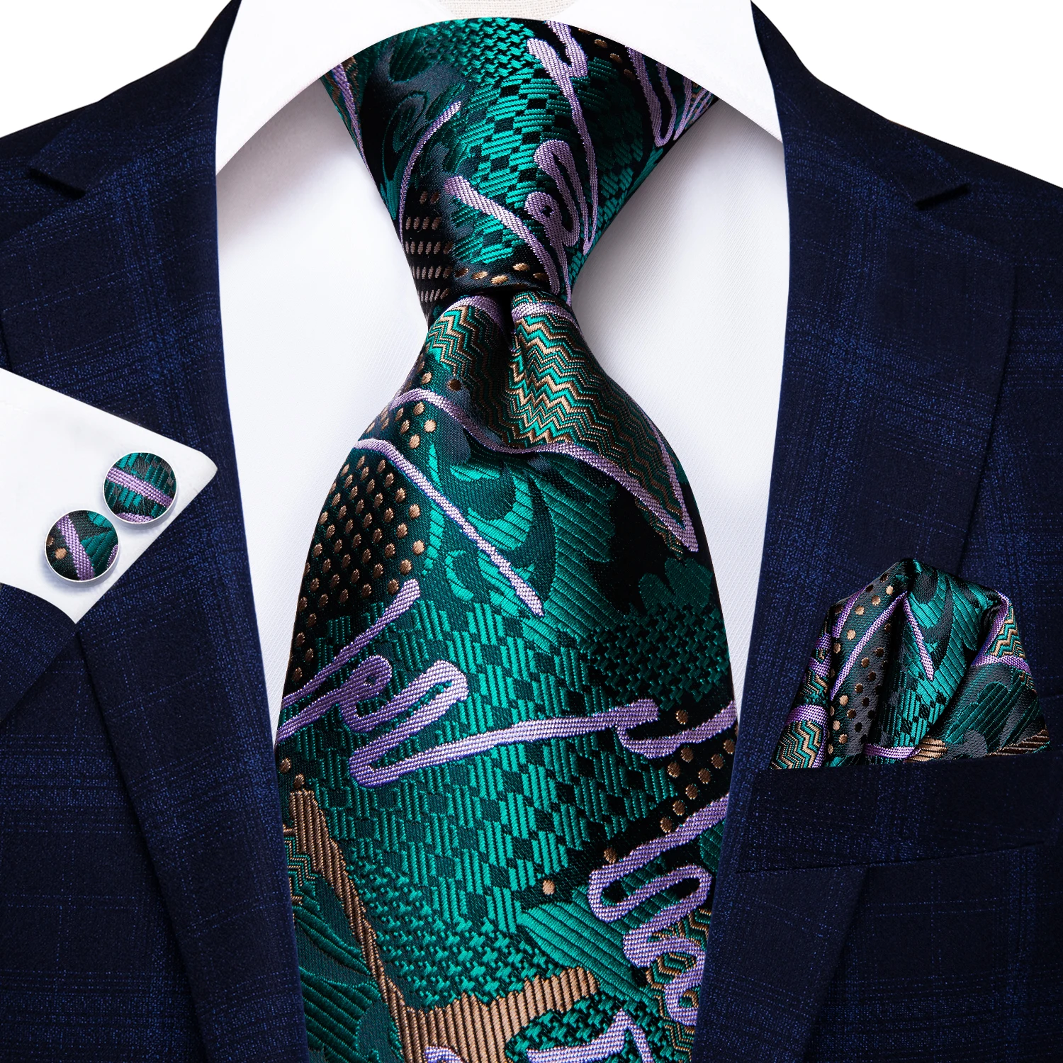 Hi-Kravata Zelena je Nova Moda Poslovne Paisley 100% Svila Muških Kravata Kravata 8,5 cm Kravate za Muškarce Formalne Luksuzne Pozivnice za Kvalitetu Gravata