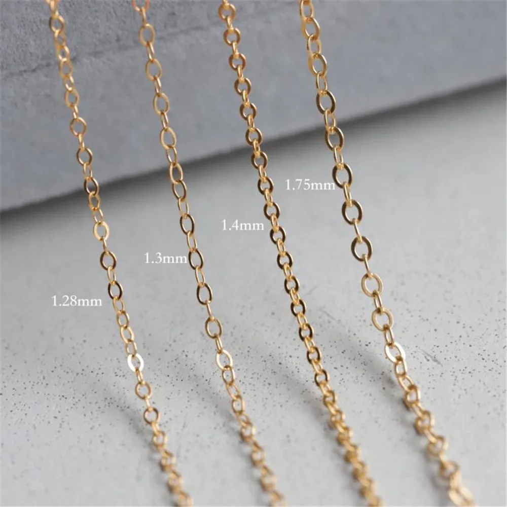 SAD je Zlatna 14K popunjeni male оцепочка flash O lanac je živopisan zlatni labav lanac DIY narukvica i ogrlica materijal