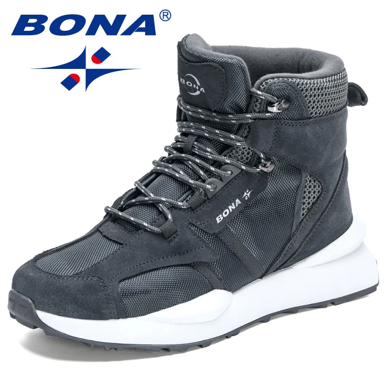 BONA/Novost 2022 godine; Dizajnerske Zimske Tople Cipele s visokim берцем; Muške Zimske Čizme od Umjetne Kože; Muške Radne Čizme upotrebu; Mansculino